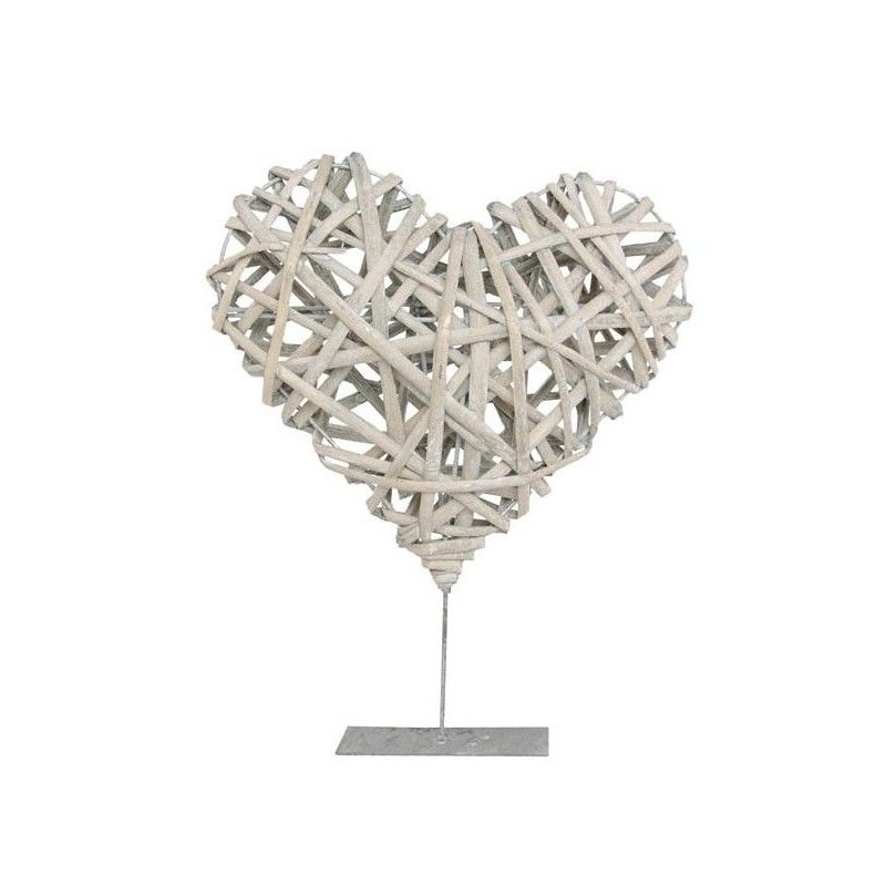 COEUR ROTIN SUR PIED NATUREL 35X31X47CM COEUR ROTIN SUR PIED NATUREL 35X31X47CM