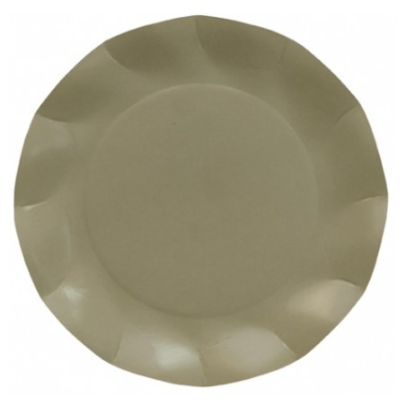 8 ASSIETTES 27CM BIODEGRADABLE COULEUR SAUGE 