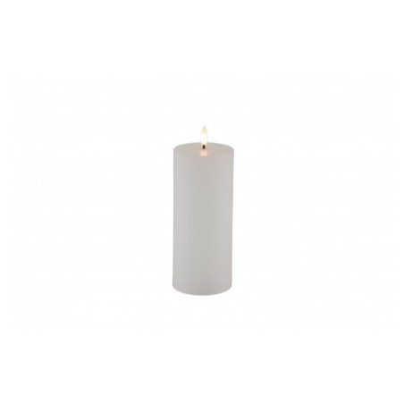 BOUGIE CIRE LED RUSTIQUE TIMER BLANCHE 7.5CM X 17.5CM
