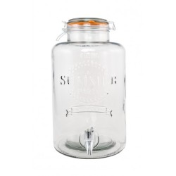 LIMONADIER VERRE 8LITRES 21.5X21.5X36CM