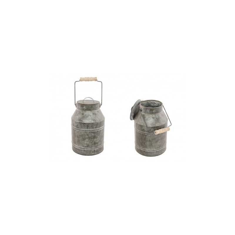 POT A LAIT ZINC AVEC COUVERCLE 9X22CM POT A LAIT ZINC AVEC COUVERCLE 9X22CM