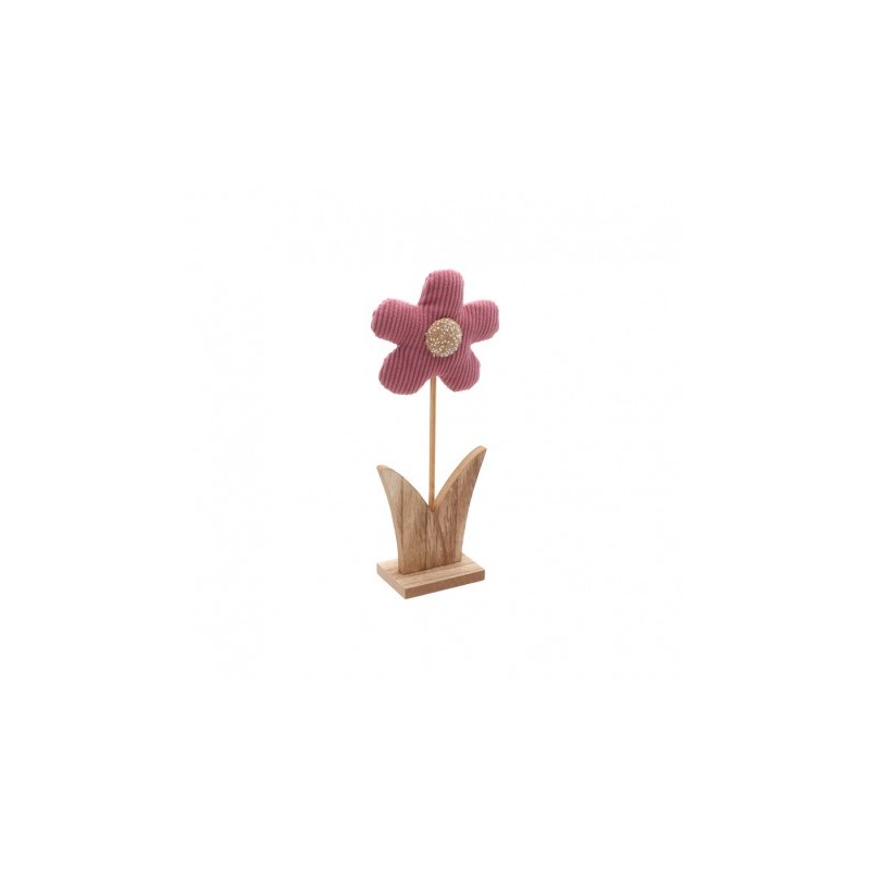 FLEUR LILOU VELVET BOIS ET VELOUR VIEUX ROSE 11CM X 5CM X 25CM FLEUR LILOU VELVET BOIS ET VELOUR VIEUX ROSE 11CM X 5CM X 25CM