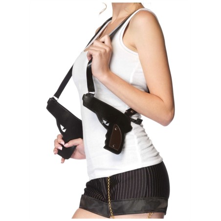 DOUBLE ETUIS OU HOLSTER D'EPAULE AVEC REVOLVERS