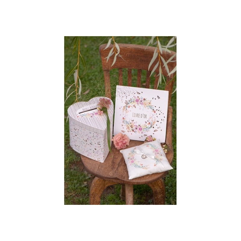 URNE COEUR FLEURY ( MERCI BEAUCOUP ) 20 CM URNE COEUR FLEURY ( MERCI BEAUCOUP ) 20 CM