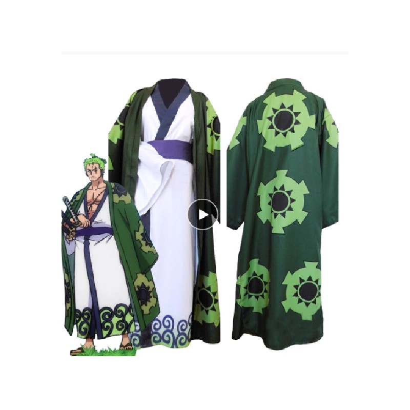 DEGUISEMENT RORONOA ZORO ONE PIECE KIMONO VERT TAILLE L DEGUISEMENT RORONOA ZORO ONE PIECE KIMONO VERT TAILLE L