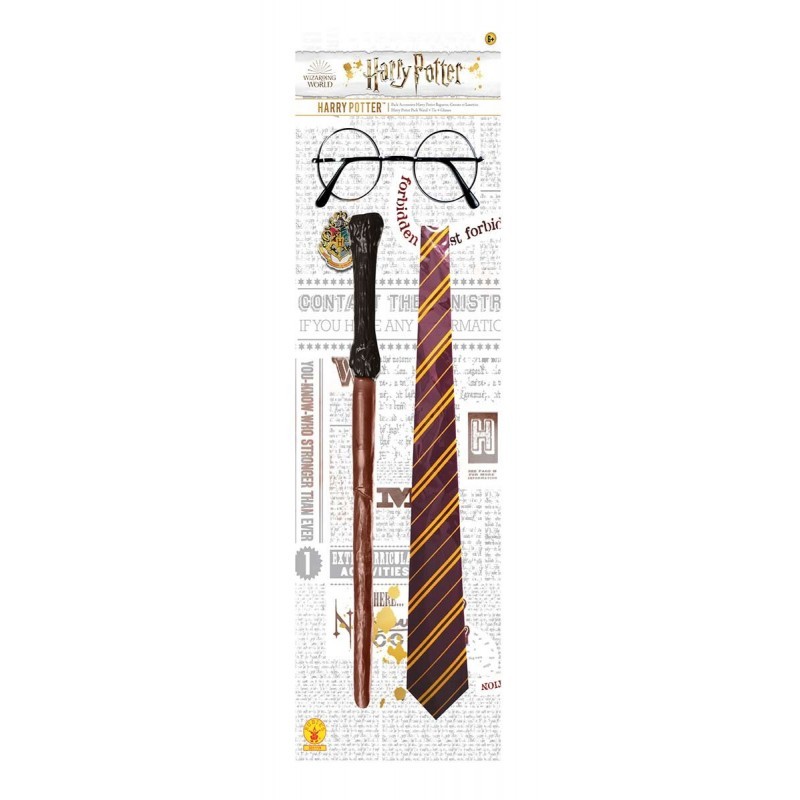KIT HARRY POTTER BAGUETTE + LUNETTES + CRAVATE KIT HARRY POTTER BAGUETTE + LUNETTES + CRAVATE