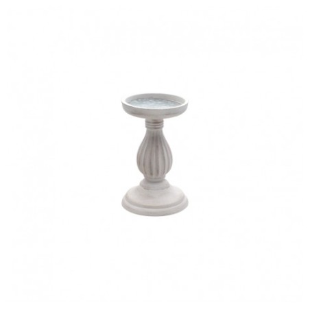 PORTE BOUGIE BOIS IVOIRE 10.5 CM X 17 CM HAUTEUR 