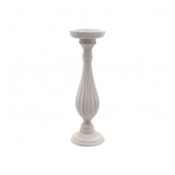 PORTE BOUGIE BOIS IVOIRE 10.5 X 33 CM HAUTEUR 