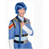PERRUQUE MANGA BLEU CHEVEUX COURT AU CARRE AVEC TRESSE