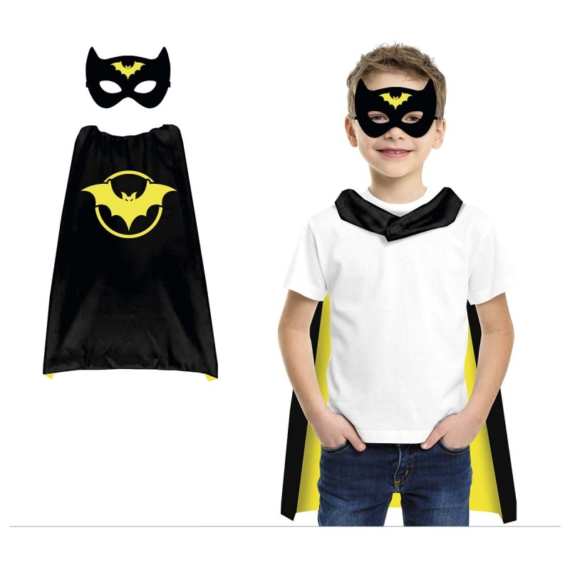CAPE ET MASQUE NOIR SUPER HERO CAPE ET MASQUE NOIR SUPER HERO