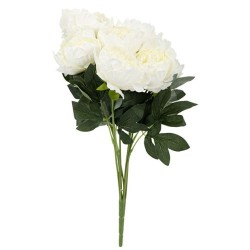 BOUQUET DE 7 PIVOINES BLANCHES 55 CM 