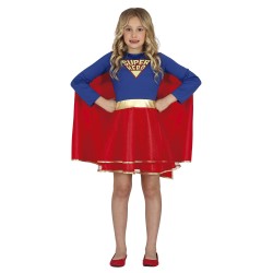 DEGUISEMENT FILLE SUPER HEROINE GIRL TAILLE 7-9 ANS 