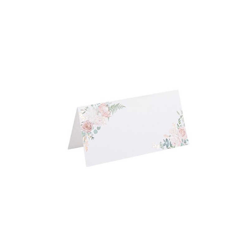 10 MARQUE-PLACES PEONY ROSE GOLD ET VEGETAL 8 X 4 CM 10 MARQUE-PLACES PEONY ROSE GOLD ET VEGETAL 8 X 4 CM