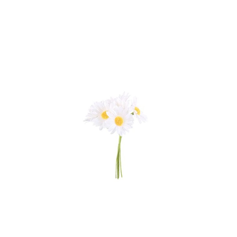 6 MARGUERITES SUR TIGES 12 CM 