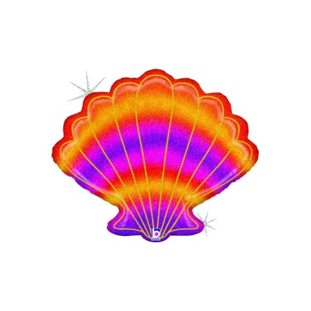 BALLON METALLIQUE COQUILLAGE  76 CM 
