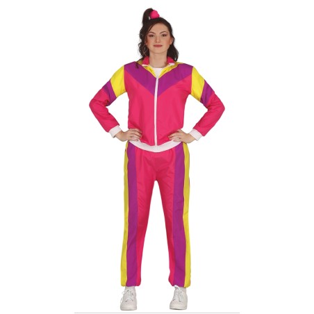 DEGUISEMENT SURVETEMENT OU JOGGING ANNEES 80 ROSE TAILLE 14-16 ANS 