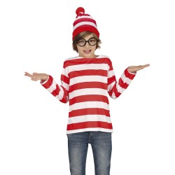 DEGUISEMENT OU EST CHARLY KIT MAILLOT LUNETTES ET BONNET TAILLE 7-9 ANS
