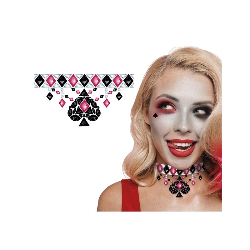BIJOUX OU STRASS DE VISAGE RAS DE COU NOIR ET ROUGE HARLEY DANGEROUS GIRL BIJOUX OU STRASS DE VISAGE RAS DE COU NOIR ET ROUGE HARLEY DANGEROUS GIRL