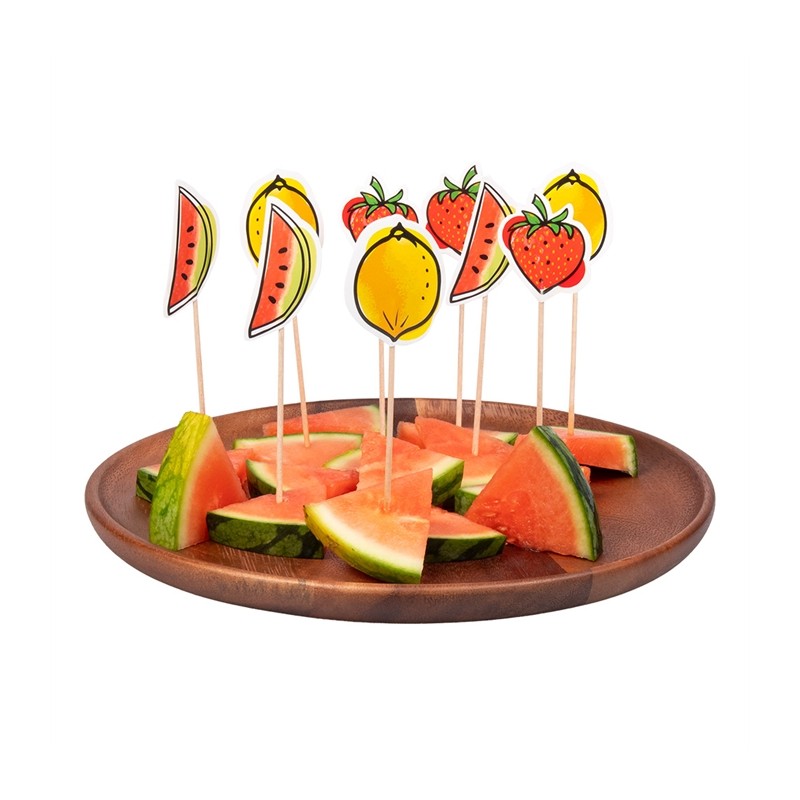 SET 12 BATONNETS COCKTAIL FRUITS 12 CM SET 12 BATONNETS COCKTAIL FRUITS 12 CM