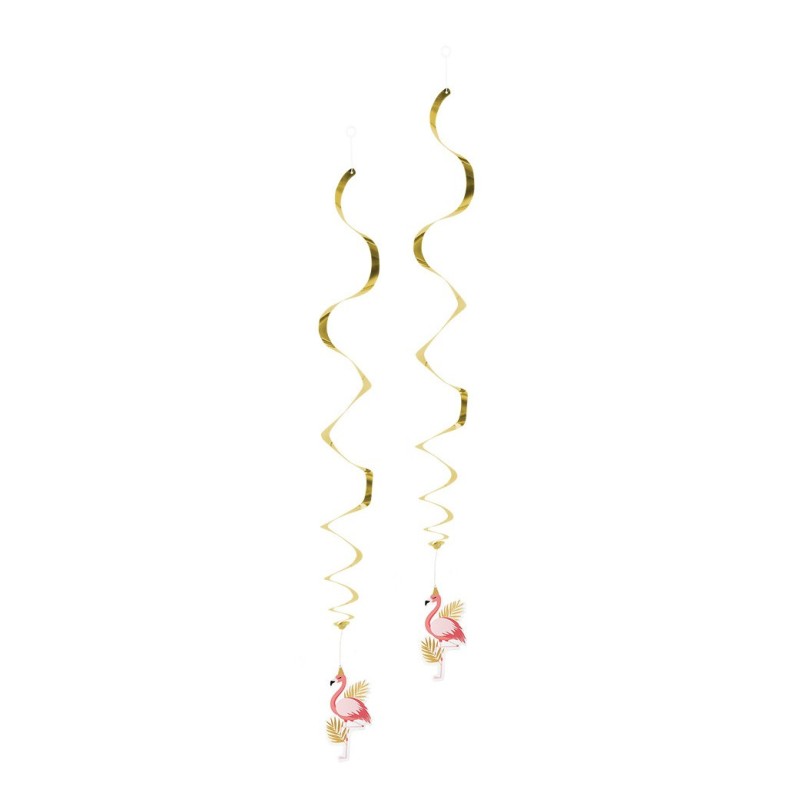 SET DE 2 SPIRAL FLAMANTS ROSE 85 CM SET DE 2 SPIRAL FLAMANTS ROSE 85 CM