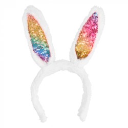 SERRE-TETE LAPIN PAILLETTE MULTICOLORE