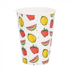 8 GOBELETS FRUITS  21 CL 
