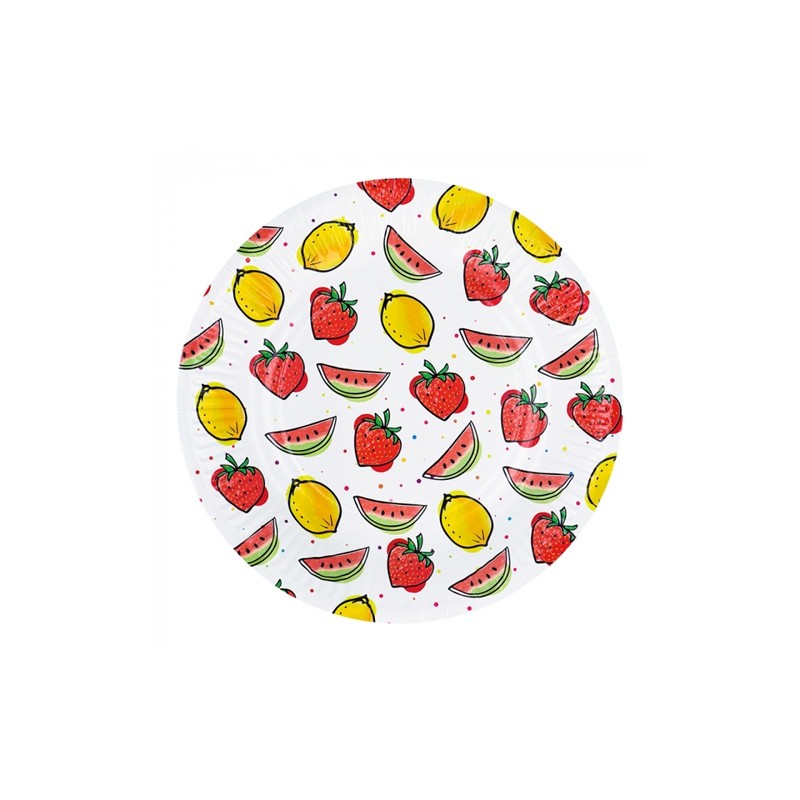 8 ASSIETTES FRUITS 23 CM 8 ASSIETTES FRUITS 23 CM