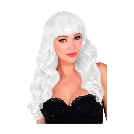 PERRUQUE FEMME LONGUE BLANCHE 