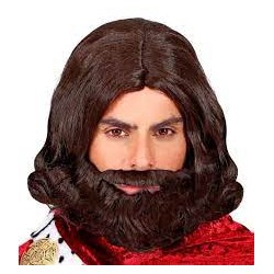 PERRUQUE ET BARBE ROI MEDIEVAL 