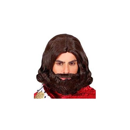 PERRUQUE ET BARBE ROI MEDIEVAL 