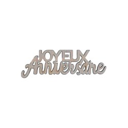 CONFETTIS BOIS JOYEUX ANNIVERSAIRE VERT