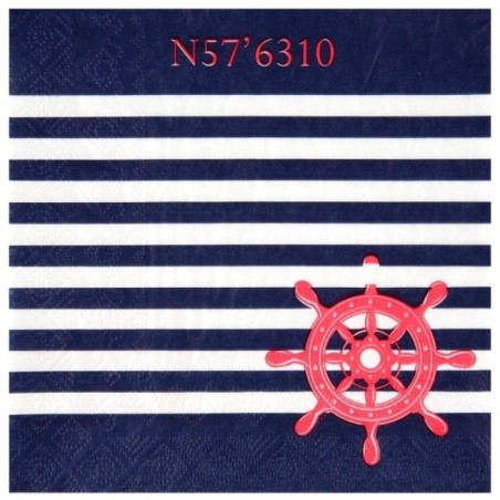 20 SERVIETTES BORD DE MER 33 X 33 CM 