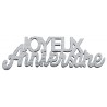 CONFETTIS BOIS JOYEUX ANNIVERSAIRE ARGENT