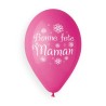 5 BALLONS BIO LATEX BONNE FETE MAMAN 33CM 