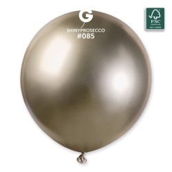 3 BALLONS BIO LATEX SHINY CHAMPAGNE 48CM 