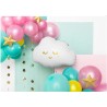 BALLON METALLIQUE NUAGE BLANC YEUX OR 51 X 35.5 CM