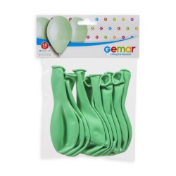 10 BALLONS VERT POMME BIO LATEX 30CM 