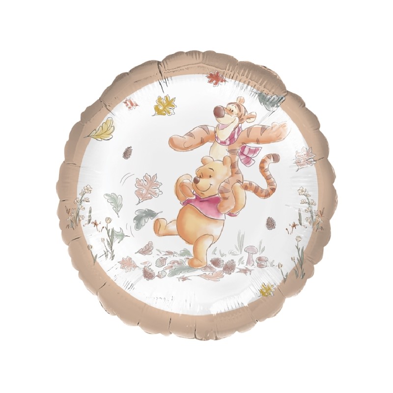 BALLON METALLIQUE ROND WINNIE ET AMIS HAPPY BIRTHDAY 43 CM