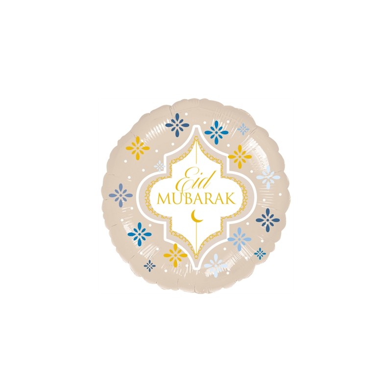 BALLON METALLIQUE ROND 43CM EID MUBARAK BALLON METALLIQUE ROND 43CM EID MUBARAK