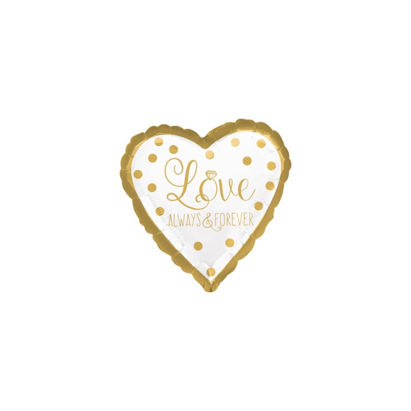 BALLON METALLIQUE COEUR 43CM LOVE ALWAYS FOREVER BALLON METALLIQUE COEUR 43CM LOVE ALWAYS FOREVER