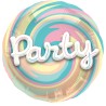 BALLON METALLIQUE ROND 3D 56CM PARTY 