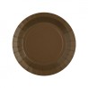 10 ASSIETTES RAINBOW RONDE CHOCOLAT  18 CM 