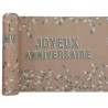 CHEMIN DE TABLE JOYEUX ANNIVERSAIRE VEGETAL 28 CM X 3 M 