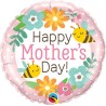BALLON METALIQUE ROND HAPPY MOTHER'S DAY 