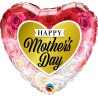 BALLON METALLIQUE COEUR 46CM HAPPY MOTHER'S DAY 