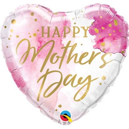 BALLON METALLIQUE COEUR 46CM HAPPY MOTHER'S DAY 