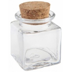 POT A DRAGEES CARRE EN VERRE 4 x 4 x 5 cm