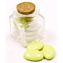 POT A DRAGEES CARRE EN VERRE 4 x 4 x 5 cm