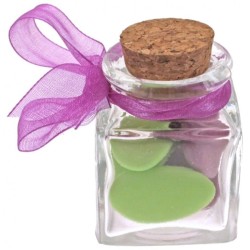 POT A DRAGEES CARRE EN VERRE 4 x 4 x 5 cm