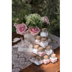 POT A DRAGEES CARRE EN VERRE 4 x 4 x 5 cm